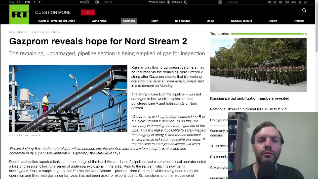 Nord Stream 2 to be examined for integrity, potential to resume gas flow