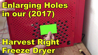 Adding Larger Vent Holes in Our Freeze Dryer Side Panel