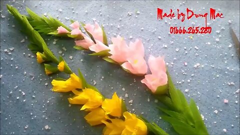 Beautiful Gladiolus Flowers / Simple How to Make Step by Step / Paper - Wire Craft / Fun DIY Project