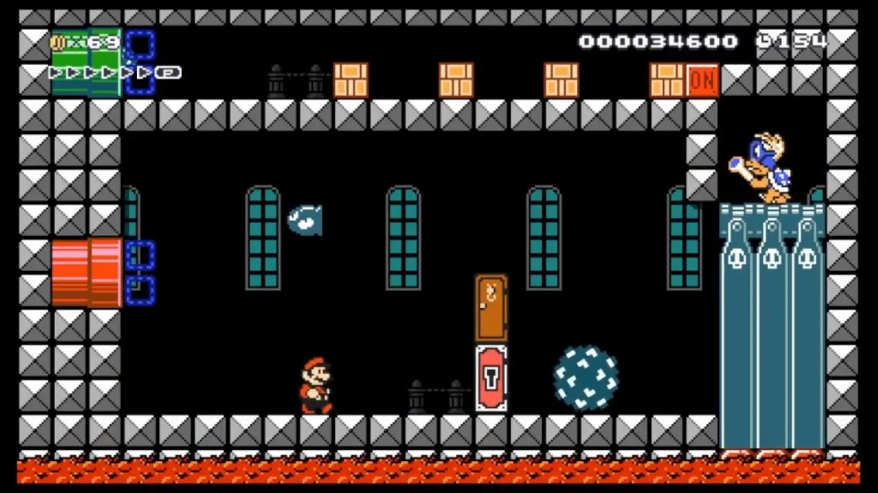 Mario Maker 2 SMB 3 Castle Levels