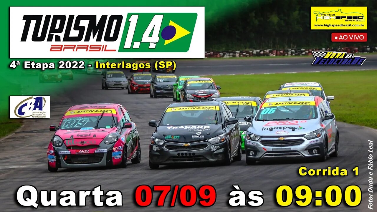 TURISMO 1.4 BR | Corrida 1 | 4ª Etapa 2022 - Interlagos (SP) | Ao Vivo