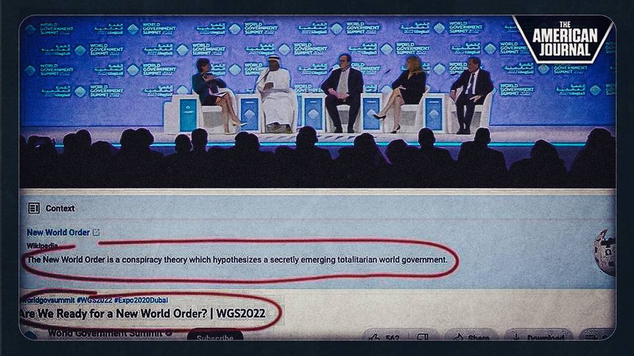 YouTube Marks Official “World Government Summit” Video A “Conspiracy Theory”