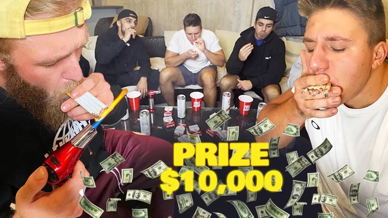 Whoever Smokes The Most Wins $10,000! - Deleted Stevewilldoit Video