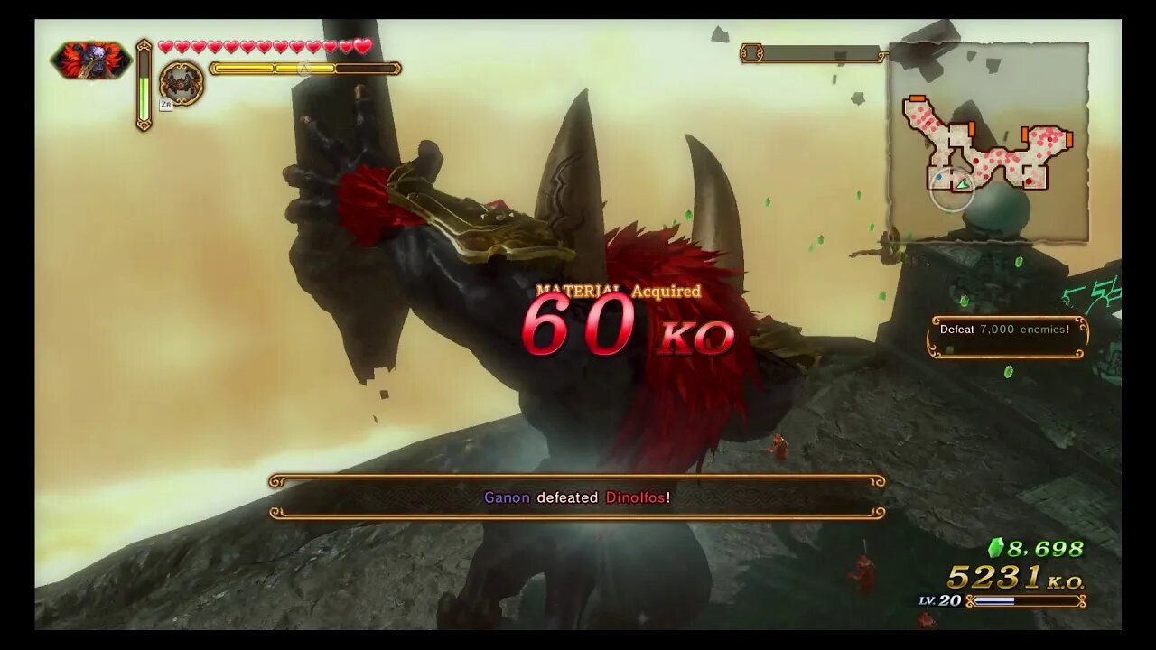 Hyrule Warriors DE - Challenge Mode: Ganon's Fury - Defeat 7,000 Enemies! (A Rank)