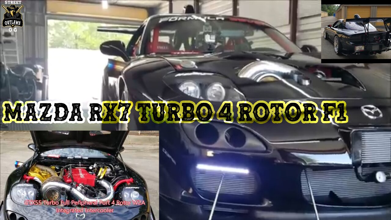 MAZDA RX7 TURBO 4 ROTOR F1 | 🏎 | INSANE TURBO AND LOUD SPOOLS 😎😮