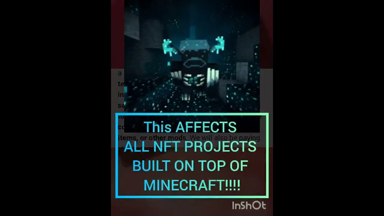 URGENT🛑 NFT! BLOCKCHAIN! MINECRAFT NEWS💩💥