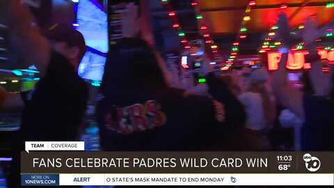 Gaslamp erupts with cheers as Padres win Wild Card series