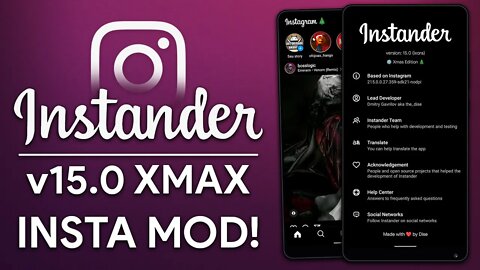 Instander v15.0 XMAX EDITION | INSTAGRAM MOD COM NOVAS FUNÇÕES DO INSTAGRAM!