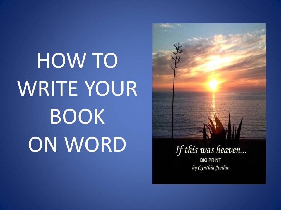 WRITE YOUR BOOK USING WORD