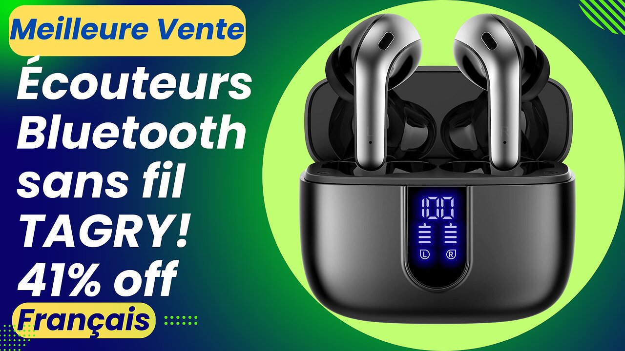 Écouteurs Bluetooth sans fil TAGRY! 41% off