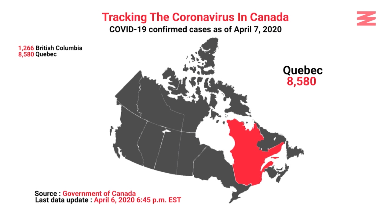 COVID 19 Confirmed Cases In Canada As Of April 7