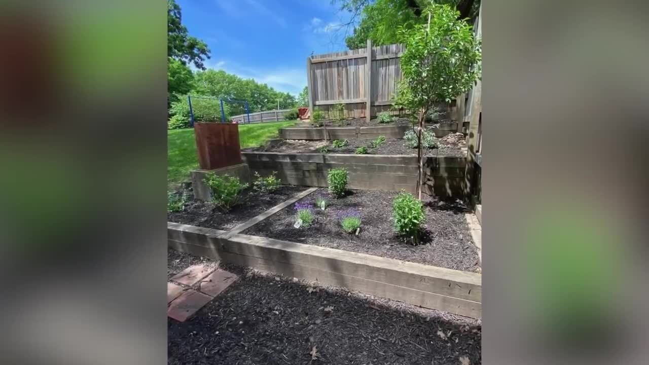 Girl Scout achieves Gold Award for building new garden, sensory walls at KCMO domestic violence shelter