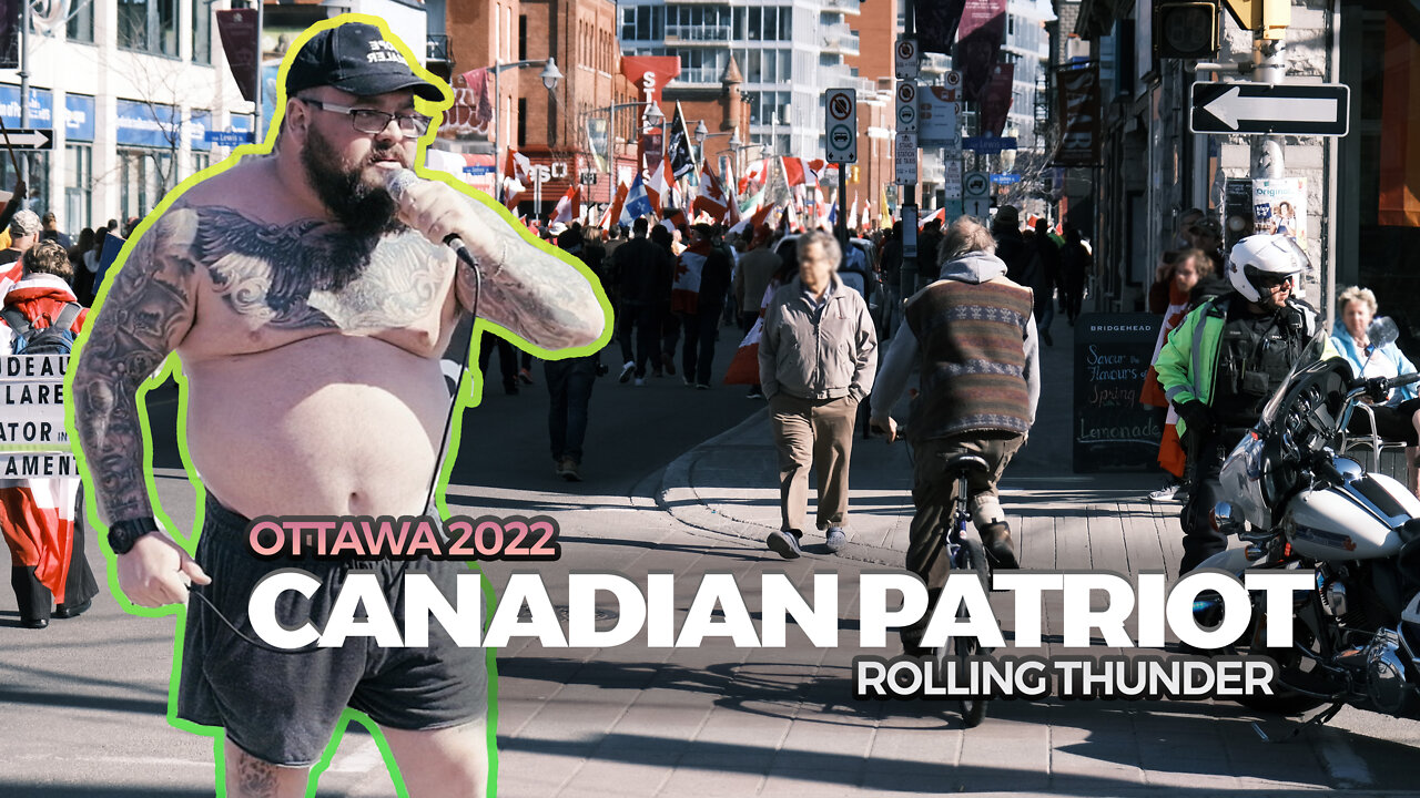 Canadian Patriot gets interrupted by police at Rolling Thunder rally