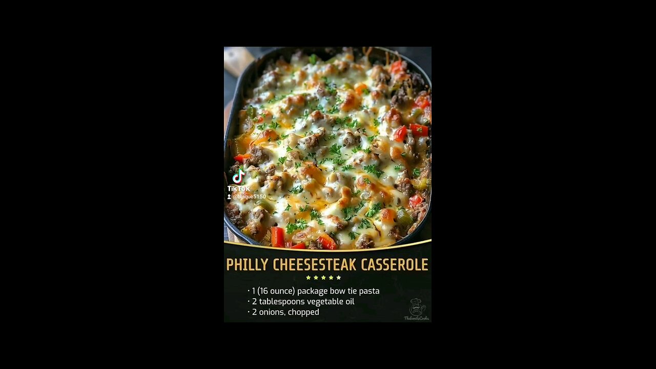 Philadelphia cheese steak casserole