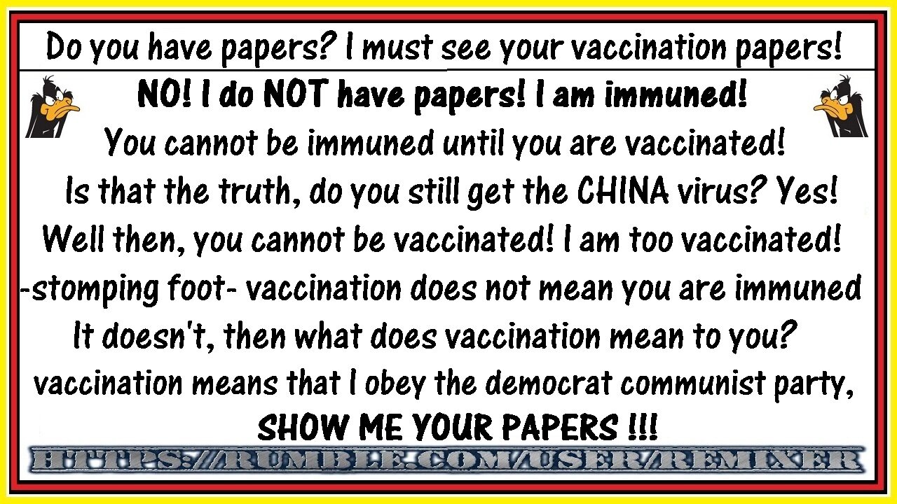 your body wants to eat and/or drink ever 8 hours however your body only wants to poop and/or pee every 24 hours, why? (reminder, do NOT ask a democrat) - https://rumble.com/vvbkyg-your-body-wants-to.html