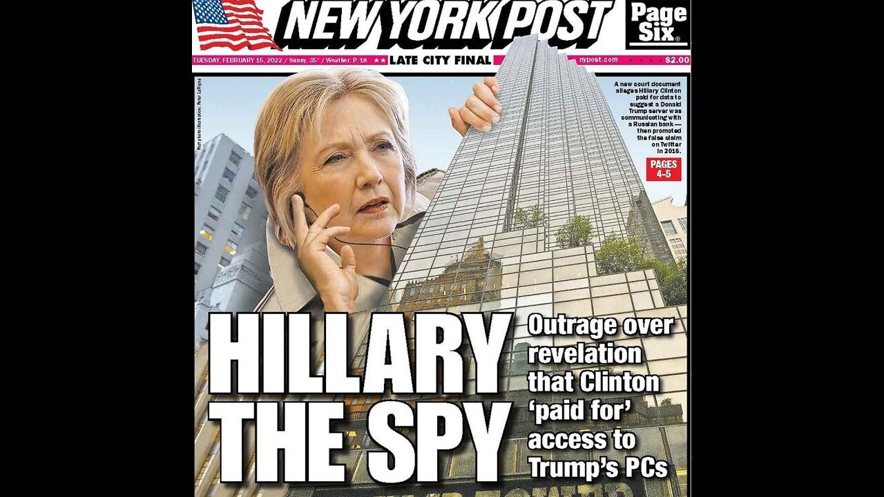 BREAKING NEWS " HILLARY THE SPY! EYES OPEN 2.16.22