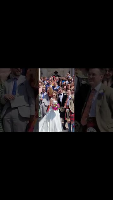 A wedding in Trafalgar square #queensjubilee2022