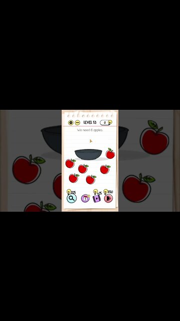Brain Test Tricky Puzzles Level 53 We need 9 apples.