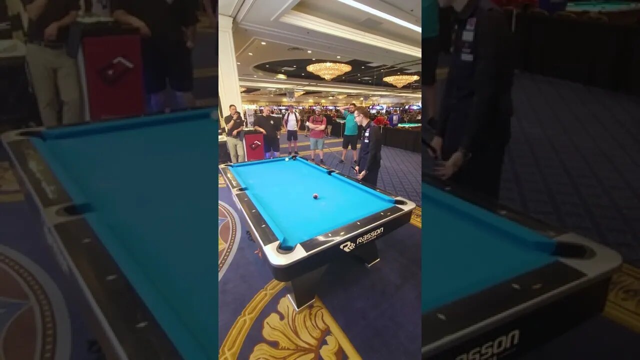 Amazing Pool Tricks: Crazy Cue Ball Control at Cuetec Booth #shorts