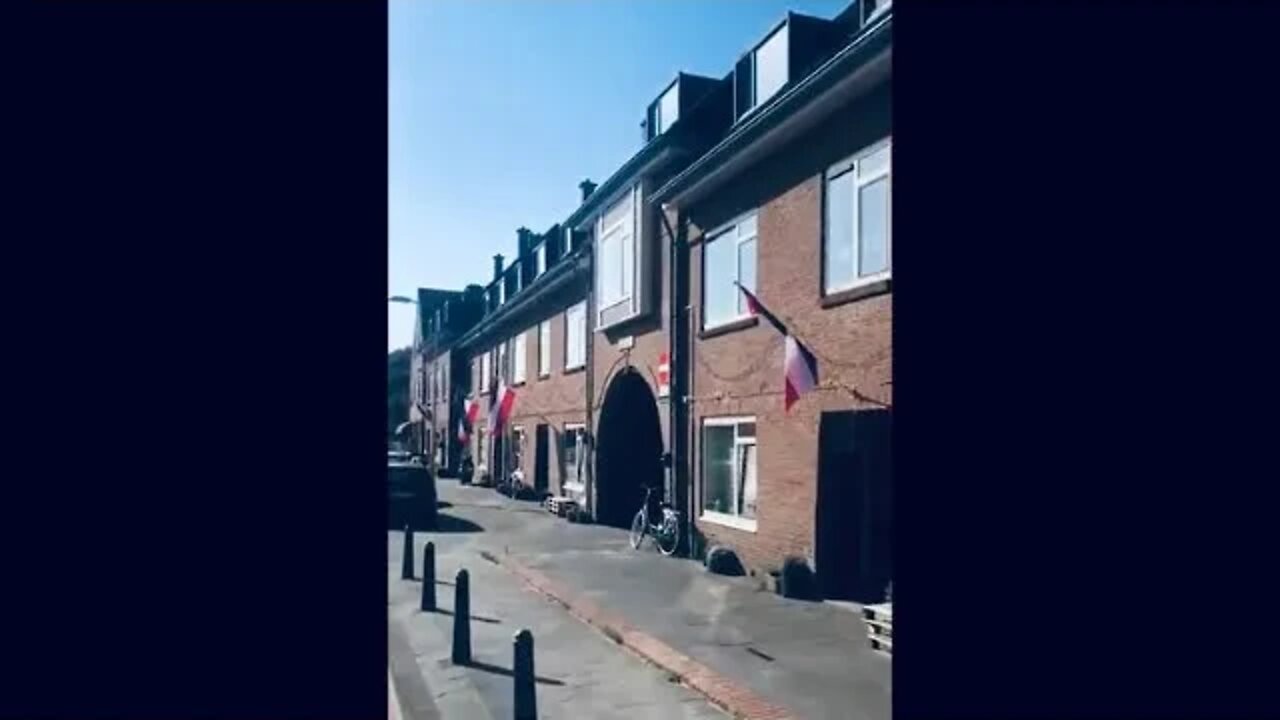 Dutch Hanging Inverted Flags In Support Of Farmers