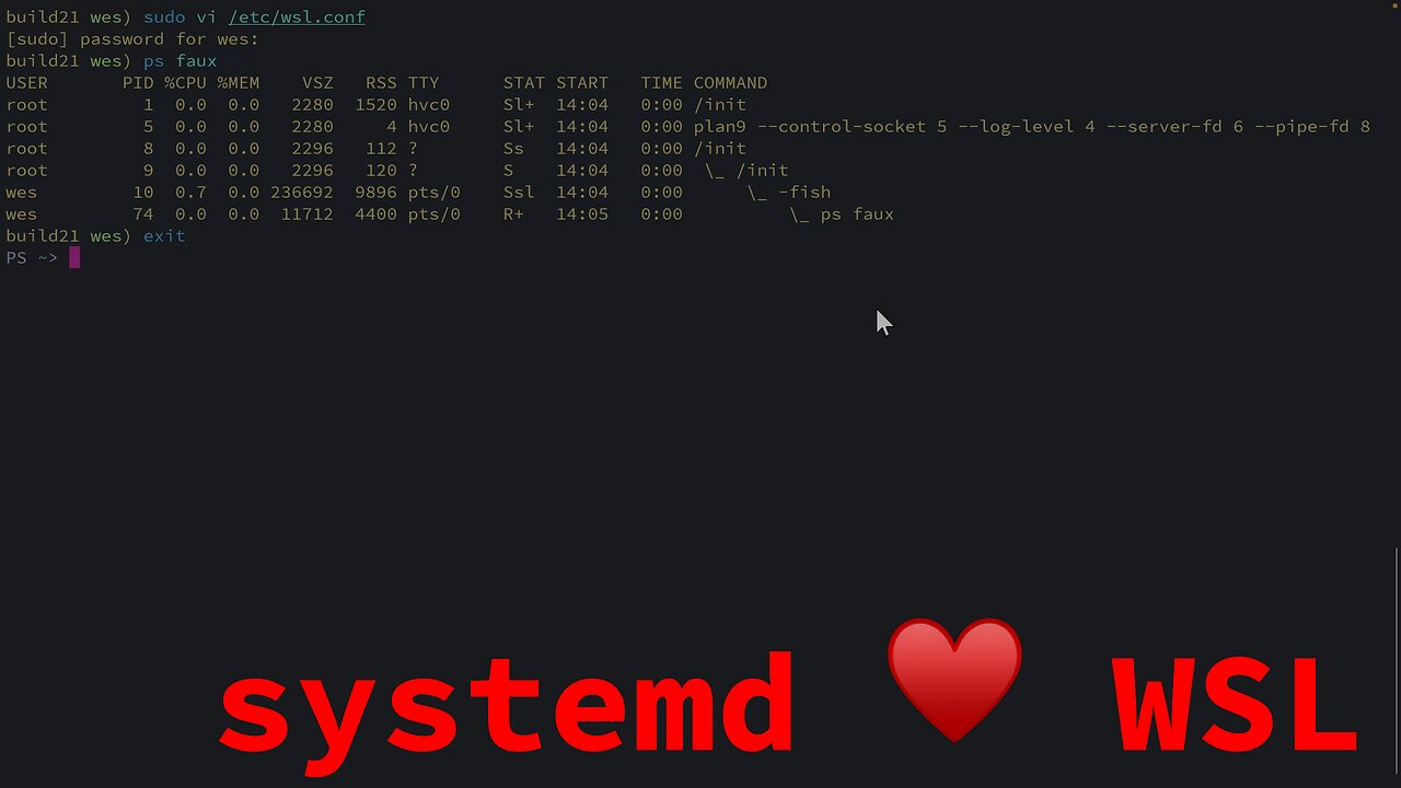 Switch to systemd in a WSL distro