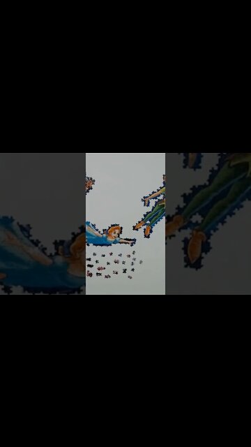 Flying Peter Pan and Tinkerbell! #shorts #jigsawpuzzles #ravensburger #stopmotion #puzzles