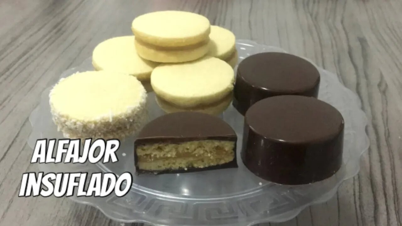 Curso de Biscoitos Aula 05 - Alfajor Insuflado NOVA TÉCNICA !! - Alfajor Argentino tradicional