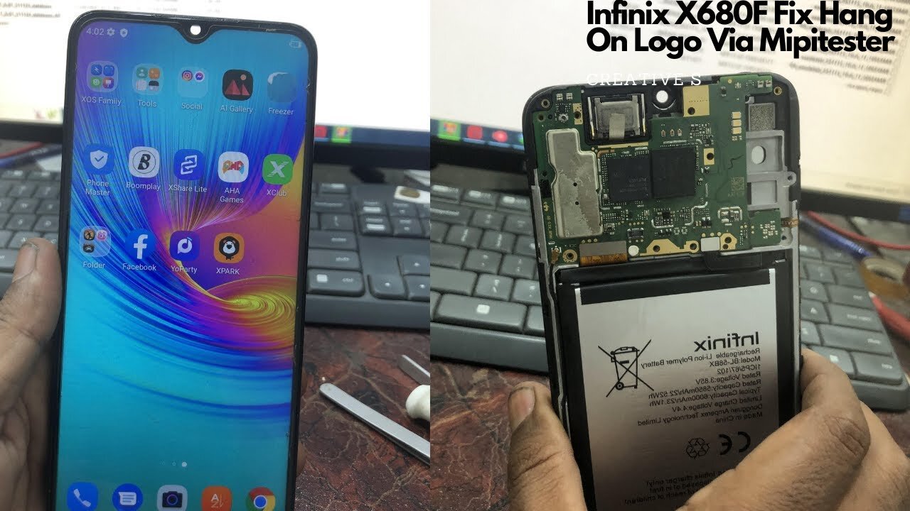 infinix x680f fix hang on logo after make health via mipitester box