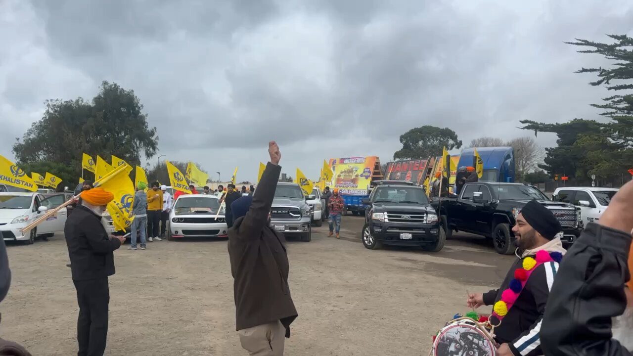 #Khalistan Freedom Car Rally San Francisco, #USA 1000+ Car 🚘 🚚 Heading towards