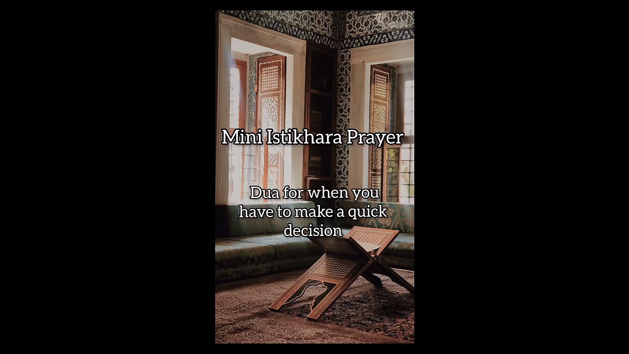 Mini Istikhara 🌸 Ask for help to Allah