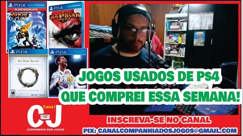 Jogos usados de PS4 que comprei essa semana!