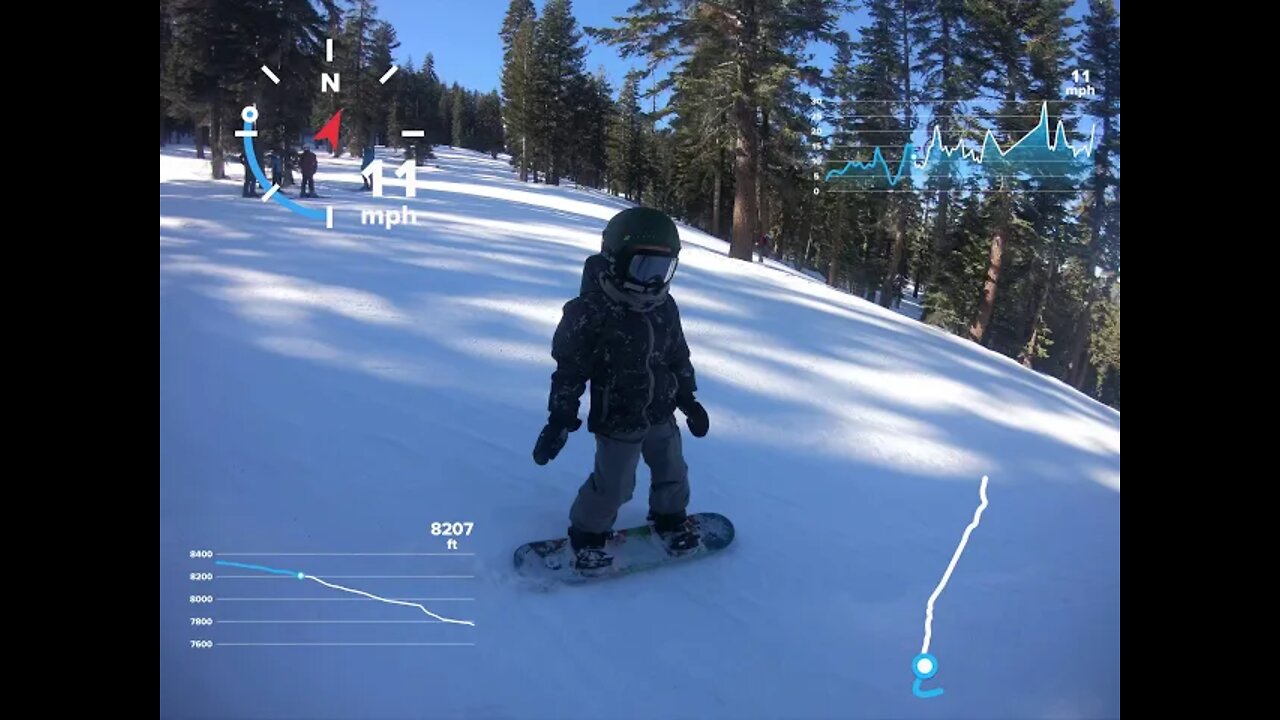 Oliver on snowboard at 5 years old. Top speed: 29mph!!!!