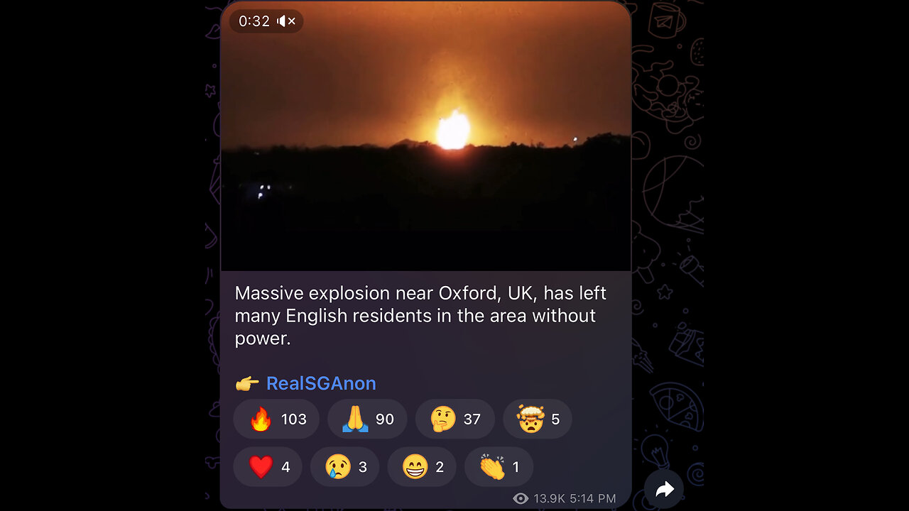 Massive explosion near Oxford, UK, has left many English residents in the area without power. ￼