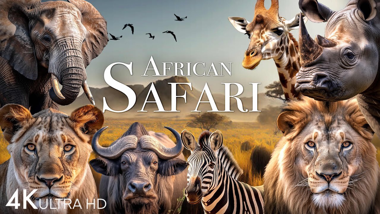 African safari 4k- Amazing wildlife of African Savvana