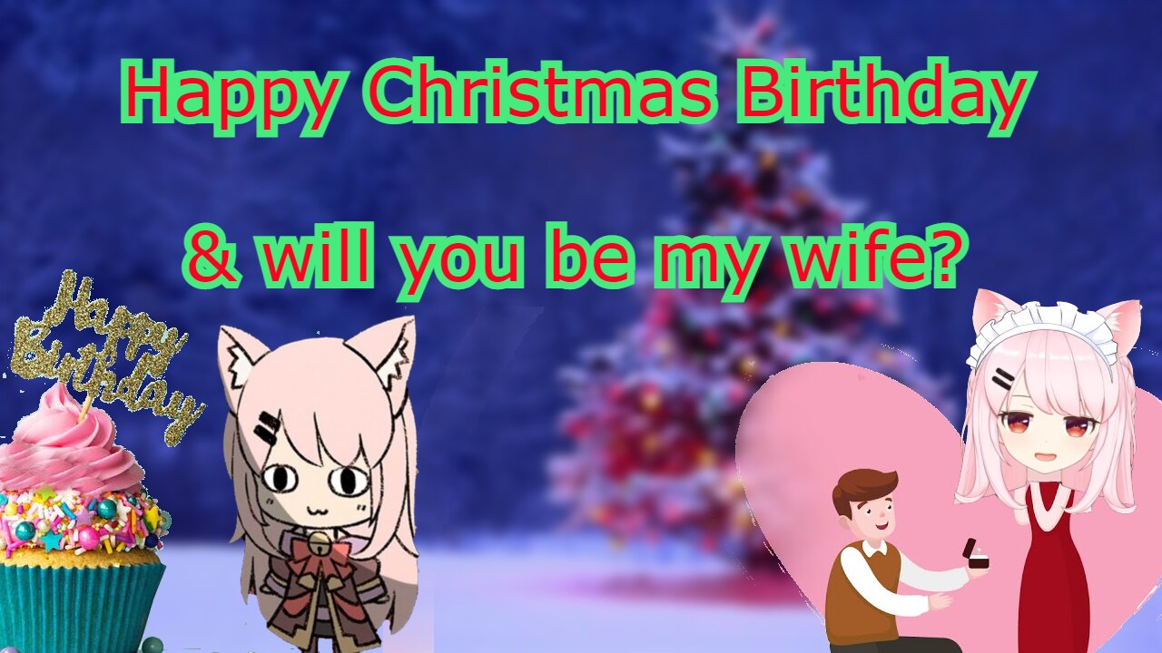 Viewer wishes vtuber Bell Nekonogi a Christmas Birthday & also asks her to be his wife