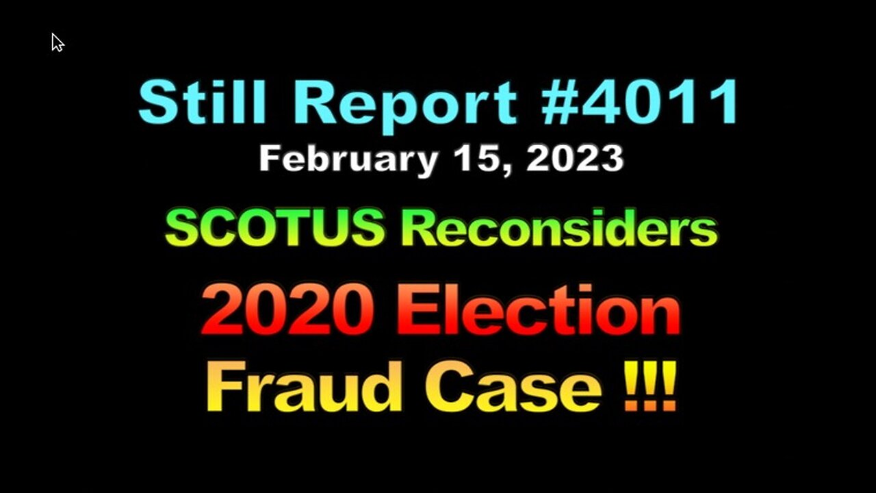 SCOTUS Reconsiders 2020 Election Fraud Case, 4011