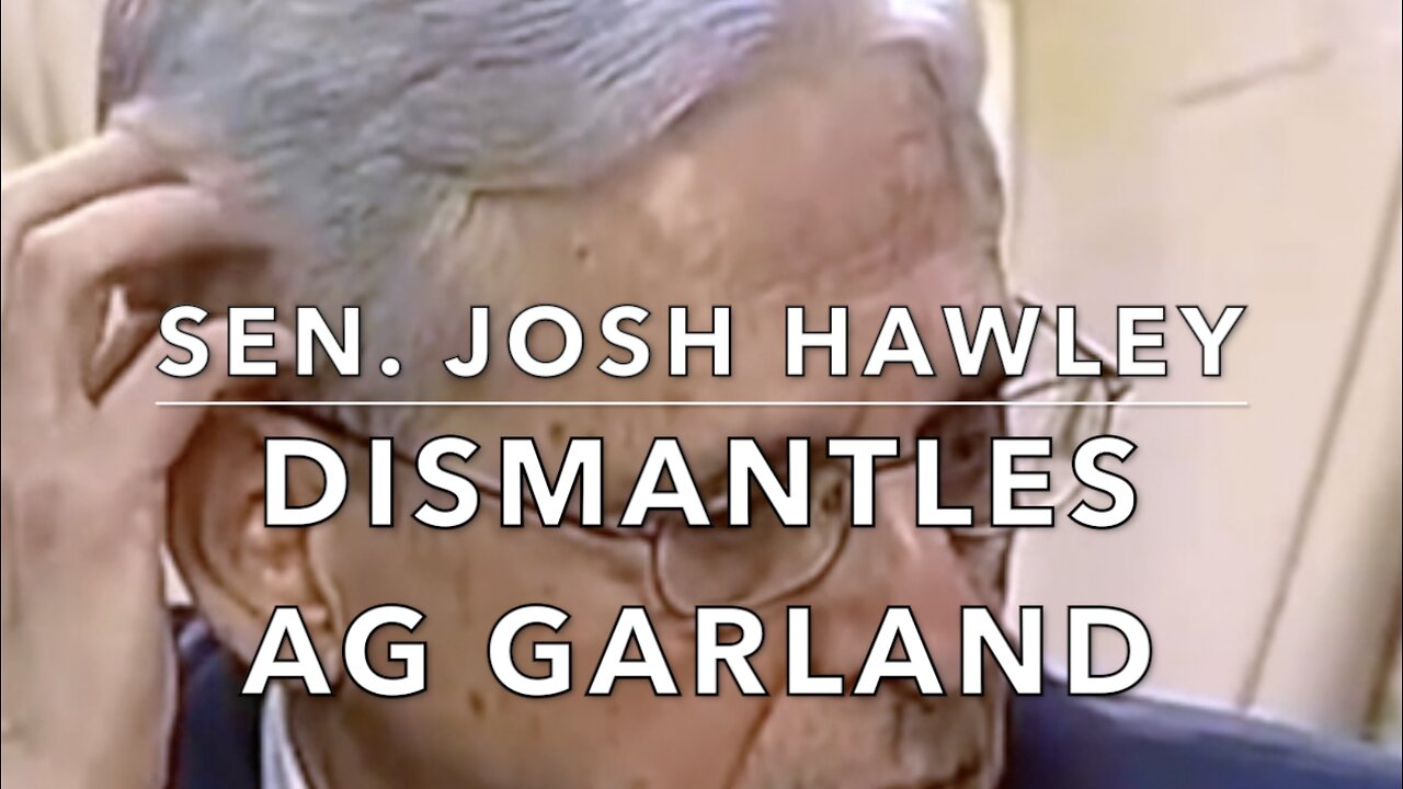 Sen. Josh Hawley DISMANTLES AG Garland