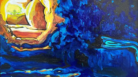 Watch the Timelapse painting of “The Tomb” | Jesus has Risen. Acrylic painting | EASTER