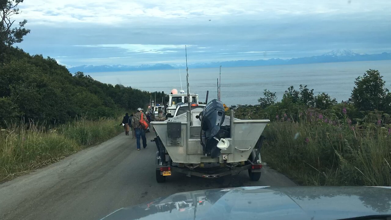 Deep Creek Cook Inlet wait for tractor launch