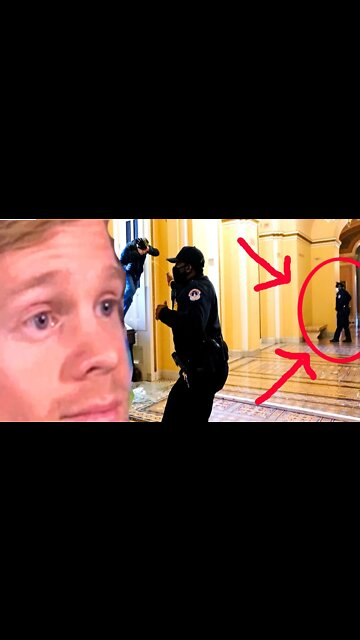 Trump Supporters Did What? Why is this officer waving everyone inside?