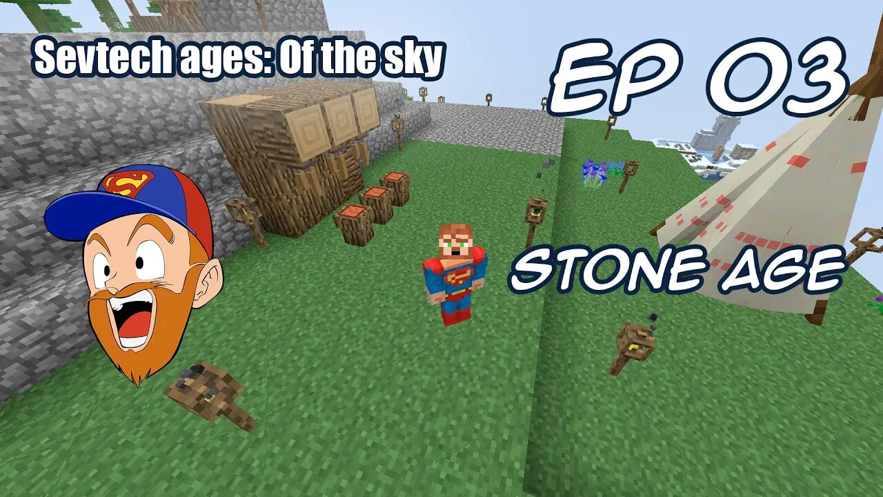 Minecraft Mod - Sevtech Ages of the Sky - E03 - Stone Age