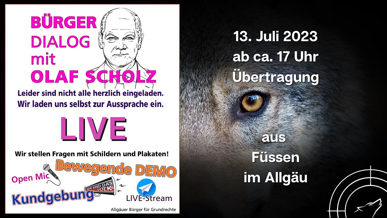 🔴 💥 LIVE | aus Füssen: Bewegende Demo zum Bürgerdialog mit Olaf Scholz💥