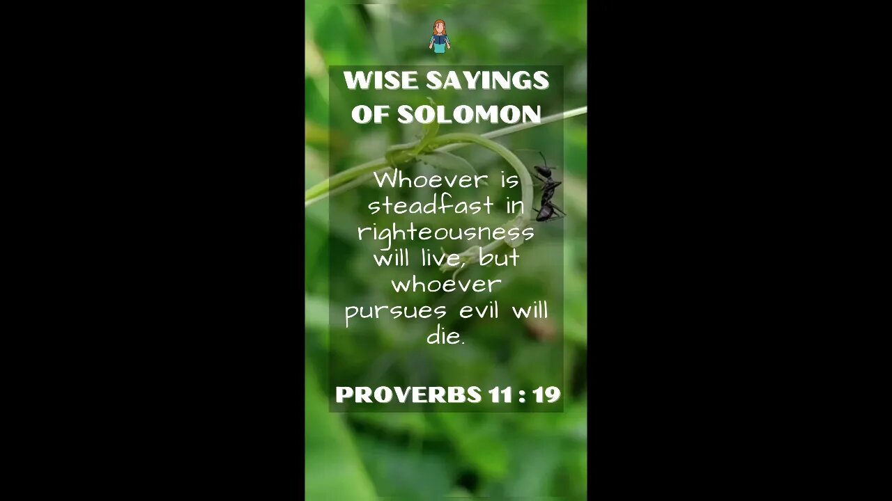 Proverbs 11:19 | Wise Sayings of Solomon