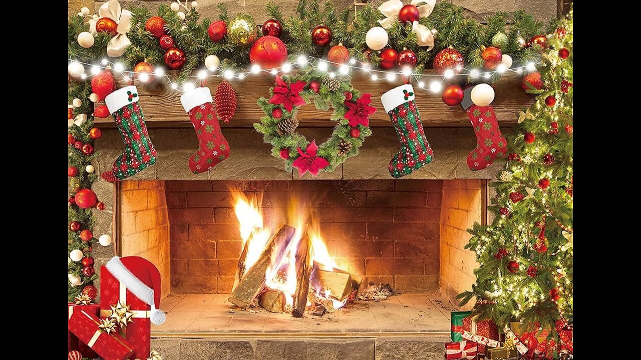 Great Christmas Fireplace Video Crackling Fire Hearth Relaxing Study Sleep Seasonal Flames ASMR