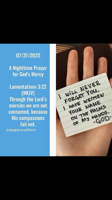 Nighttime prayer for God’s Mercy