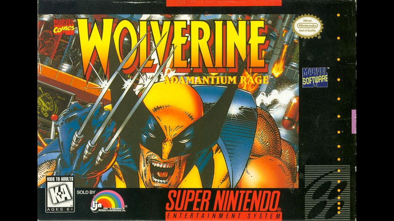 Wolverine Adamantium Rage Snes Instruction Booklet Manual