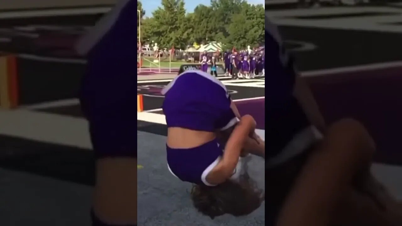 #Cheerleaders #backflip #slowmo