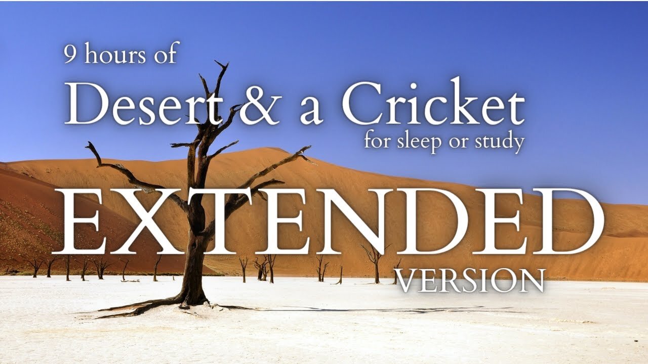 EXTENDED Desert and a Cricket | Relaxing Sound for Sleep or Study