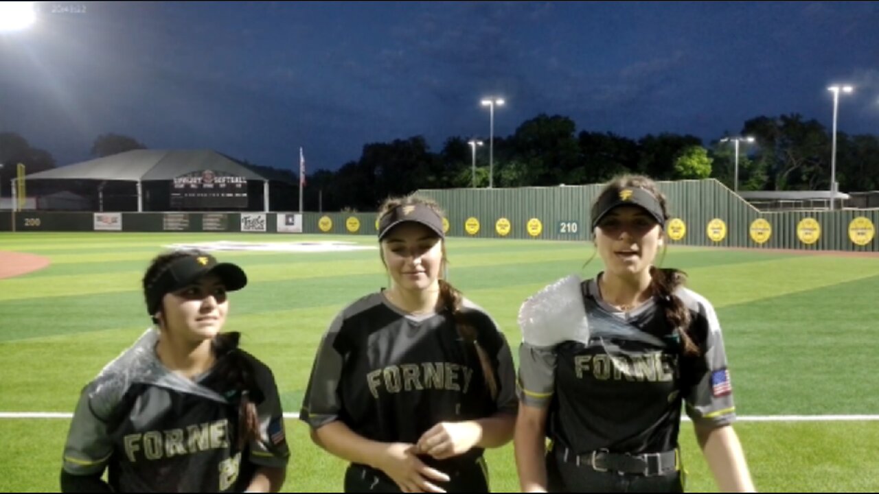 Forney 3B Rylie Harris, 2B Emma Boren & P Emmie Santos