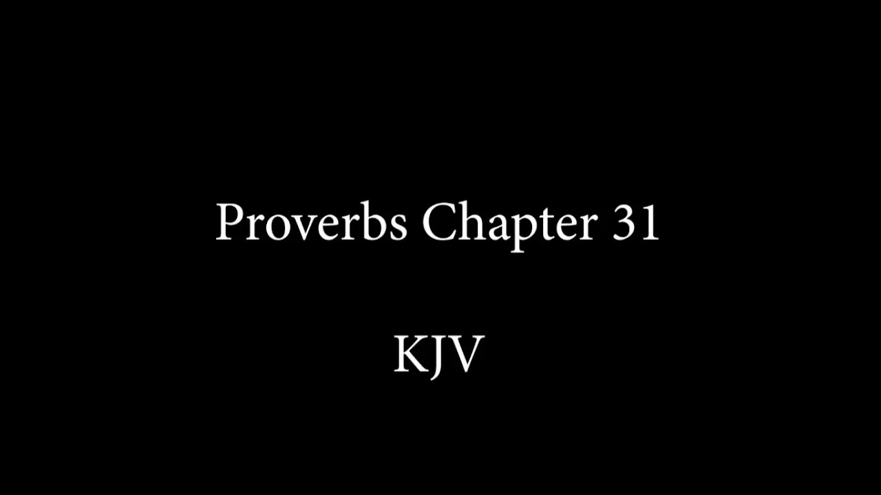 Proverbs Chapter 31 KJB